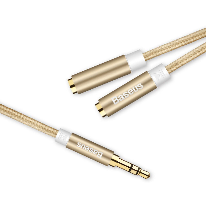 Кабель Baseus Fluency Series AUX Audio 1.2M Luxury Gold
