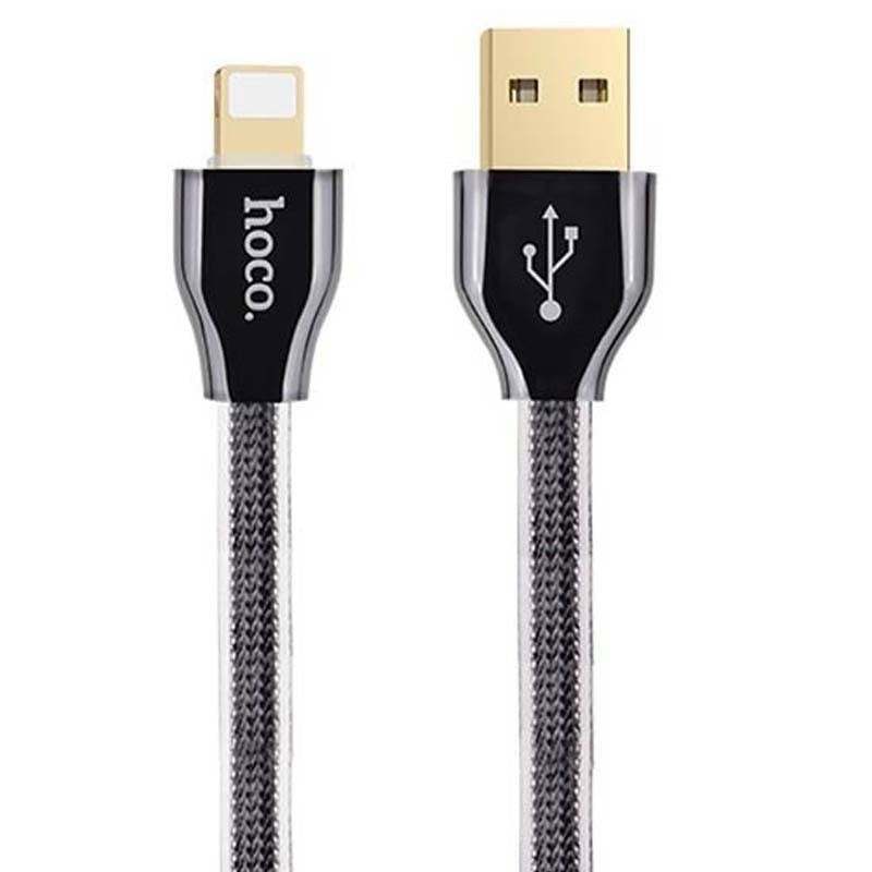 Дата-кабель Hoco X7 Golden Jelly Knitted Lightning для Apple iPhone (120см) Black