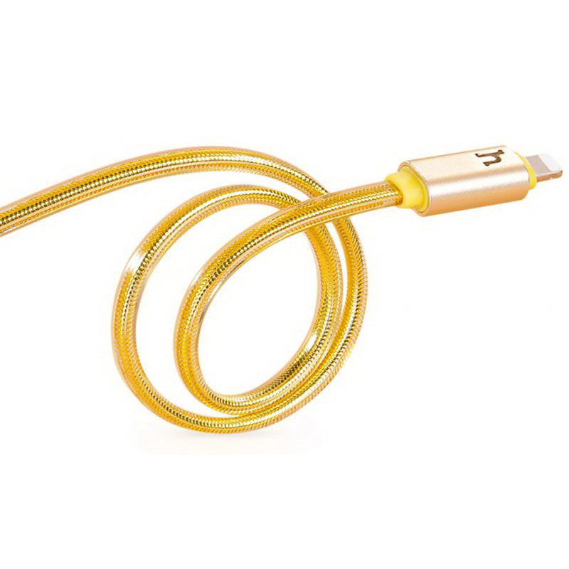 Кабель Hoco Metal Jelly Knitted Lightning UPL12 Gold (1.2m)