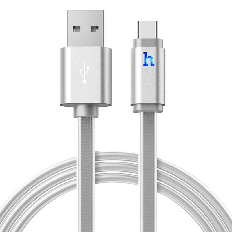 Кабель Hoco Metal Jelly Knitted Lightning UPL12 Silver (1.2m)