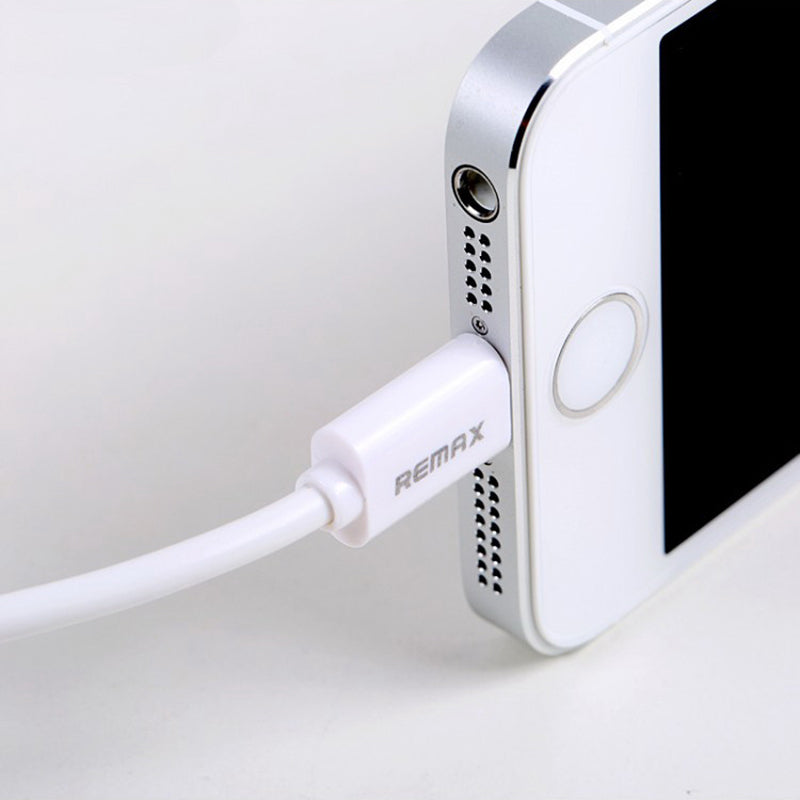 Кабель Remax Fast Charging round Lightning Білий