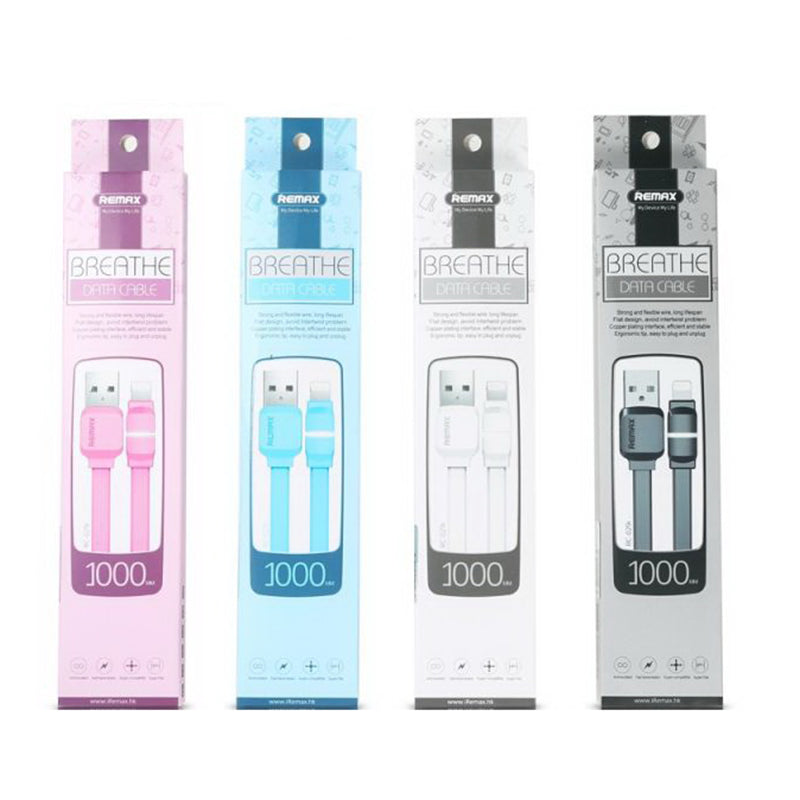 Кабель Remax RC-029i Breathe Lightning-USB 1m Чорний