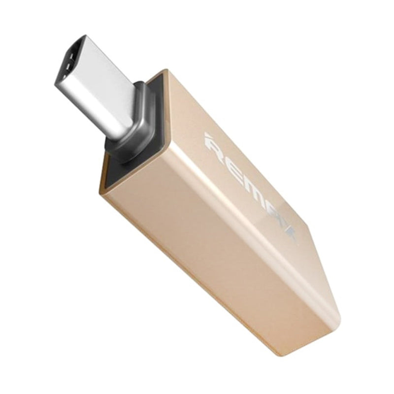 Перехідник Remax USB(F) to Type-C (M) RA-OTG1 Gold