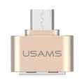 Перехідник Usams Micro OTG US-SJ009 Gold