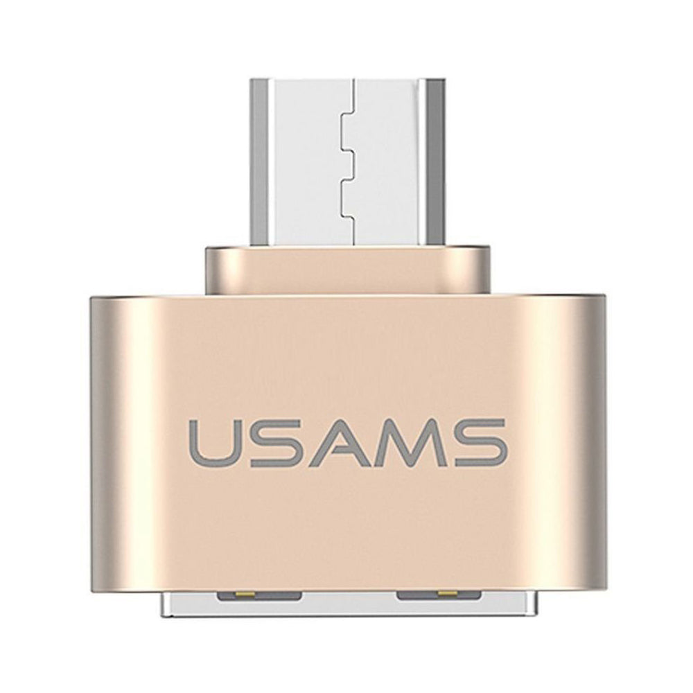 Перехідник Usams Micro OTG US-SJ009 Gold