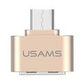 Перехідник Usams Micro OTG US-SJ009 Gold
