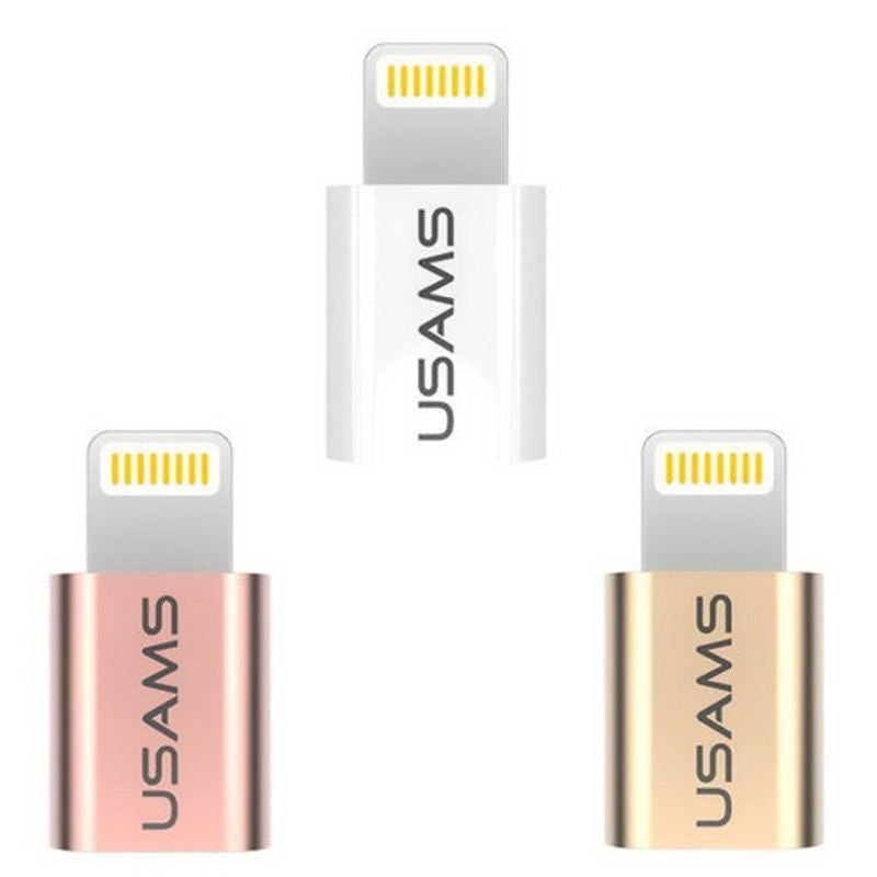 Перехідник Usams micro USB to apple US-SJ014 Gold