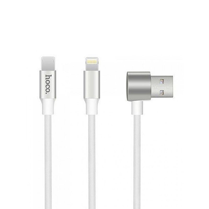 Кабель 2in1 Hoco U18 Golden hat multi-functional Micro+Lightning Білий