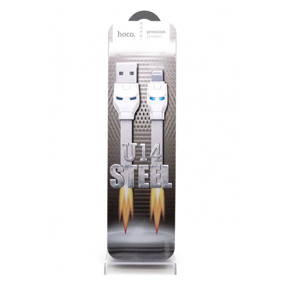 Кабель Hoco U14 Steel Micro USB Cable 1.2 м Gray