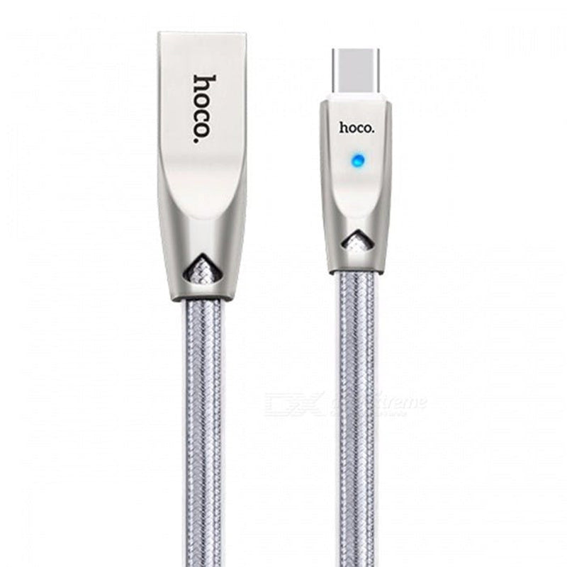 Кабель Hoco U9 Zinc Alloy Jelly knitted micro-USB (Silver) 1.2 м Silver
