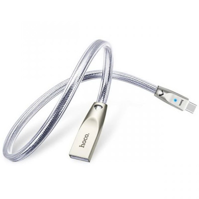 Кабель Hoco U9 Zinc Alloy Jelly knitted micro-USB (Silver) 1.2 м Silver