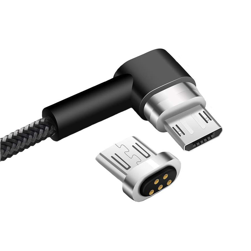 Кабель Micro-USB Hoco U20 L shape magnetic 1 м Чорний