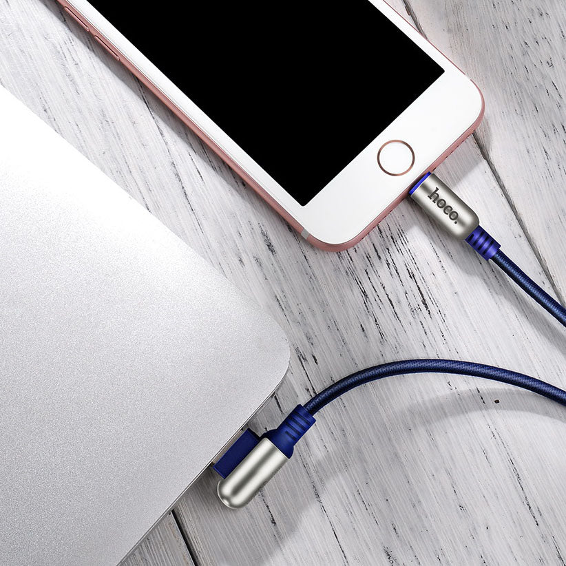 Кабель Hoco U17 USB Lightning Capsule 1.2M Blue