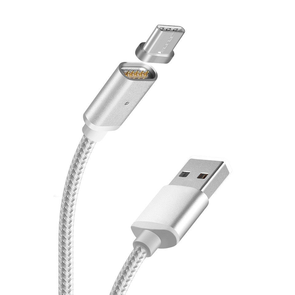 Кабель Hoco U16 Magnetic Type-C Silver