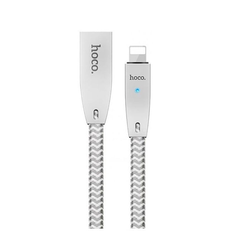 Кабель Hoco U11 REFLECTIVE KNITTED Lightning-USB Black