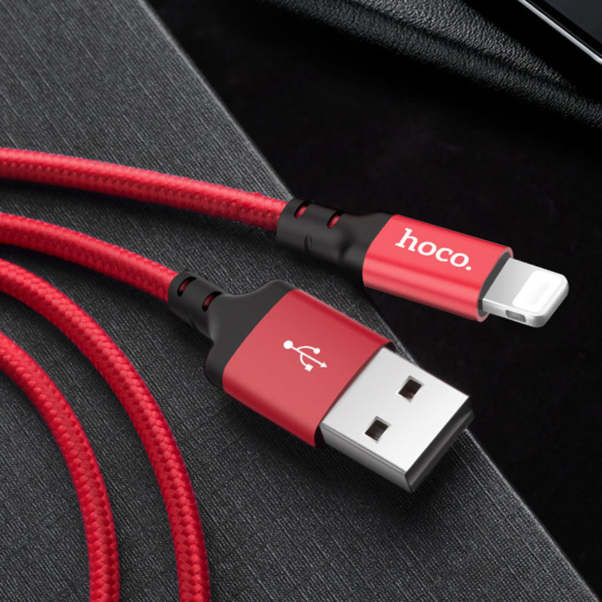 Кабель USB Lightning Hoco X14 Times Speed iPhone 1m Червоний+Чорний