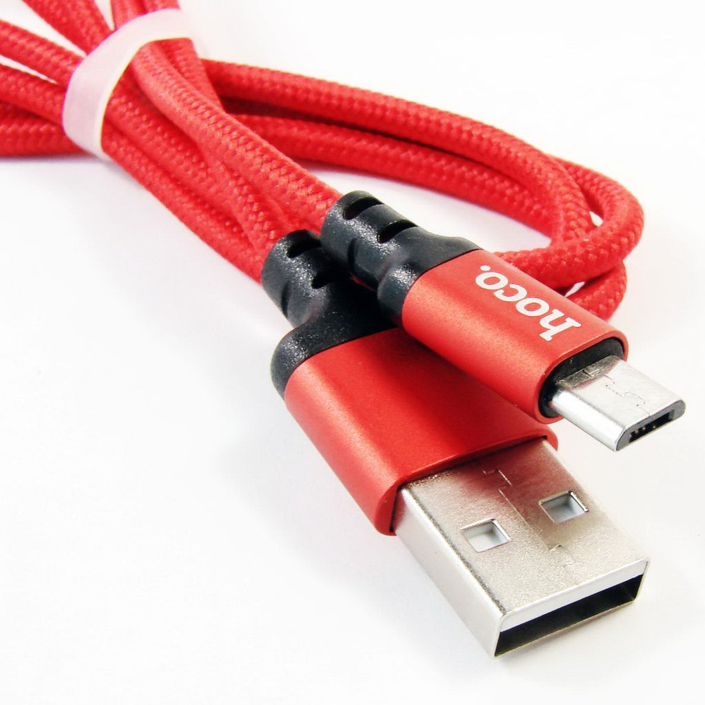 Кабель Hoco X14 TIMES SPEED microUSB-USB 1m Чорний+Червоний