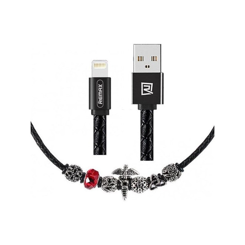 Кабель синхронізації Remax Jewellery RC-058i Lightning 0,5 м Black