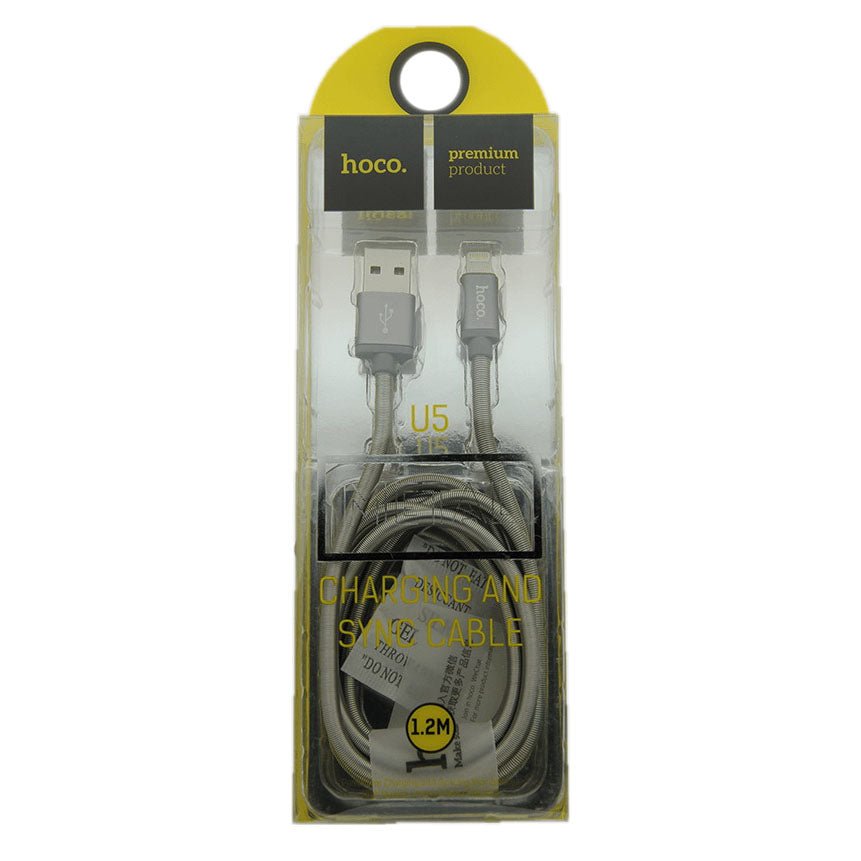 Кабель USB Hoco U5 Lightning Full-Metal 1.2m Tarnish
