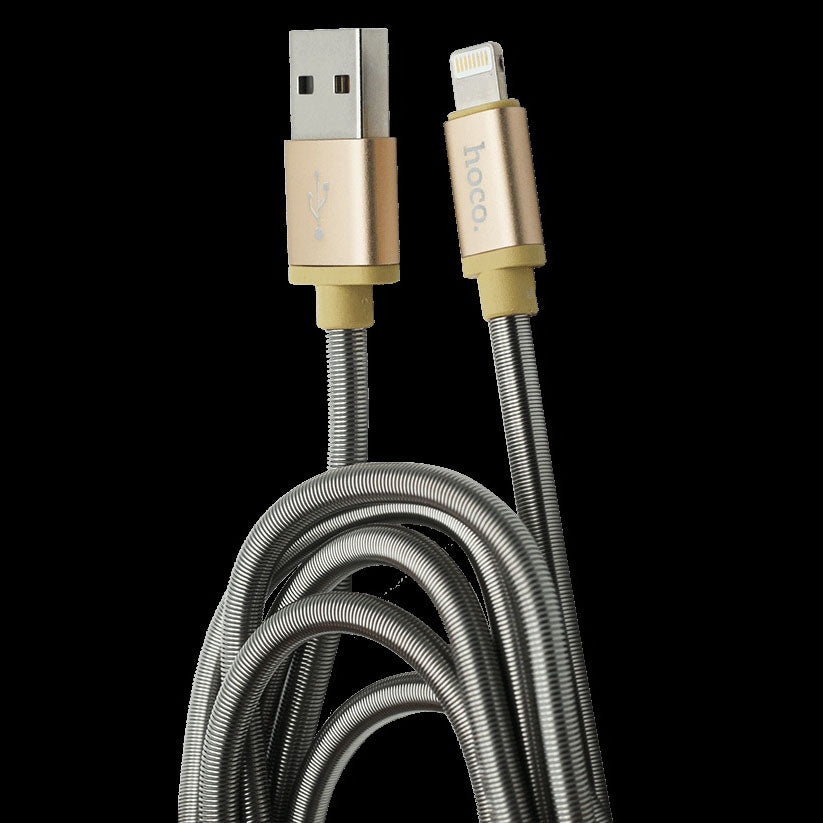 Кабель USB Hoco U5 Lightning Full-Metal 1.2m Gold