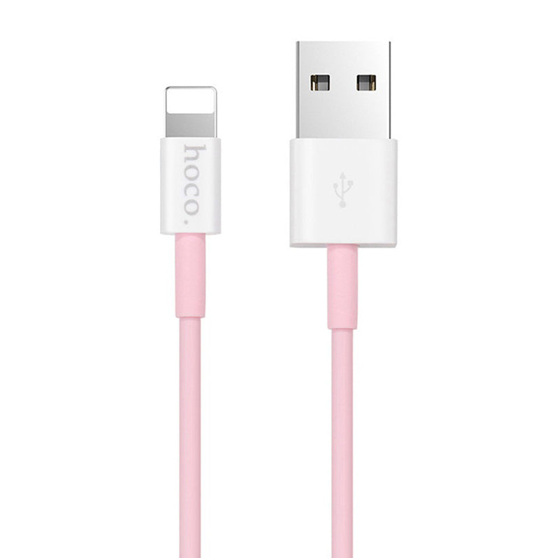 Кабель USB Lightning Hoco X8 1m Pink