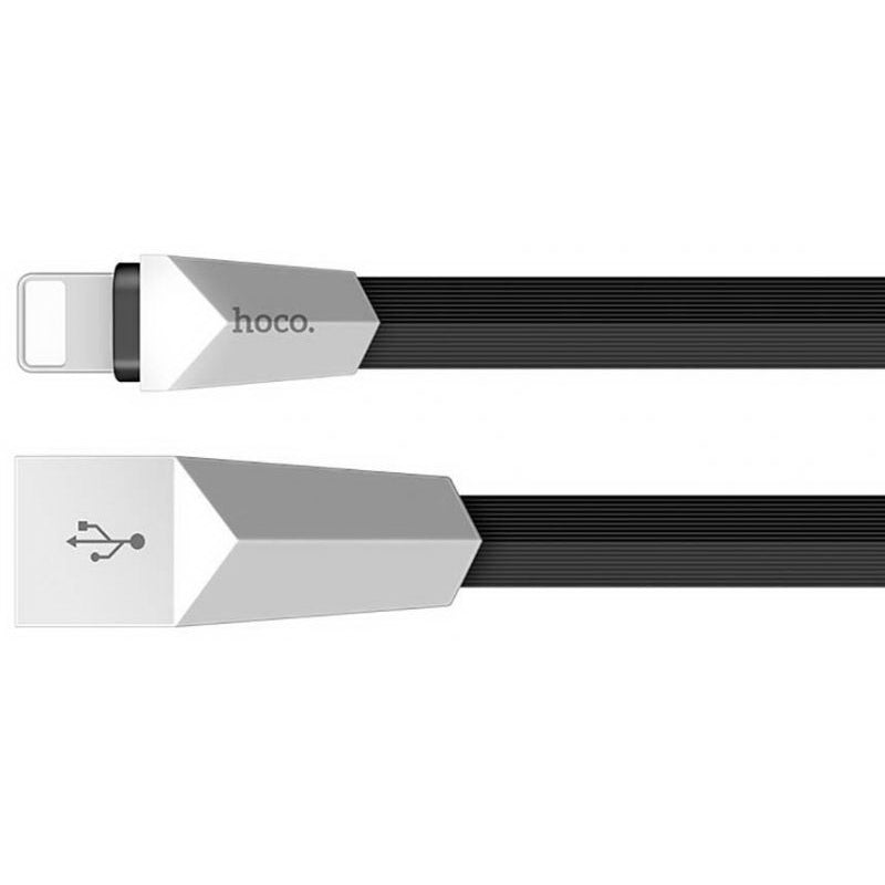 Кабель USB Lightning Hoco X4 Zinc Alloy Rhombic 1.2m Black