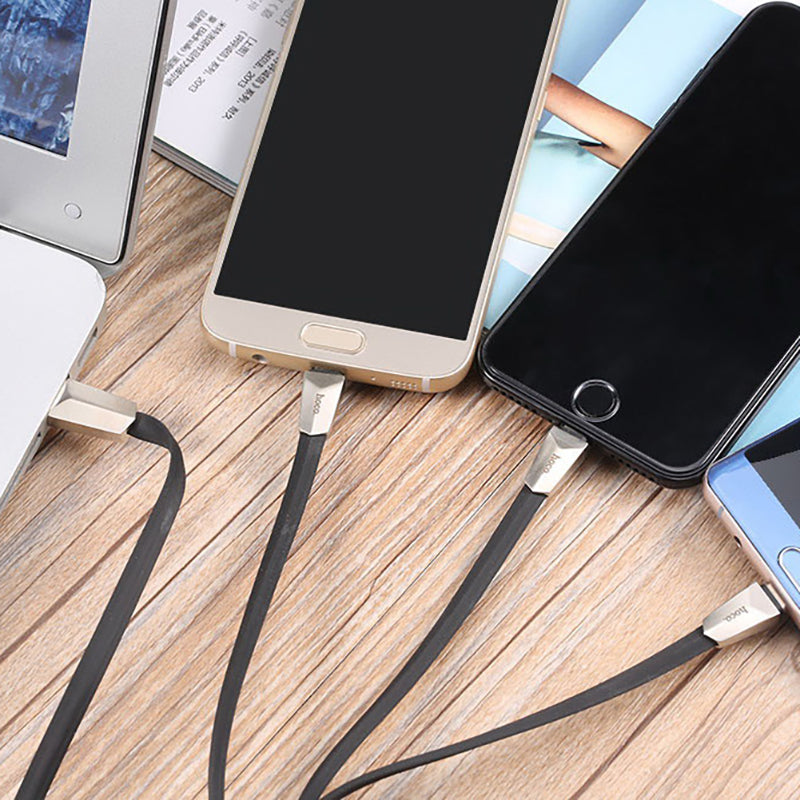 Кабель Hoco X4 Zing Alloy microUSB-USB Чорний