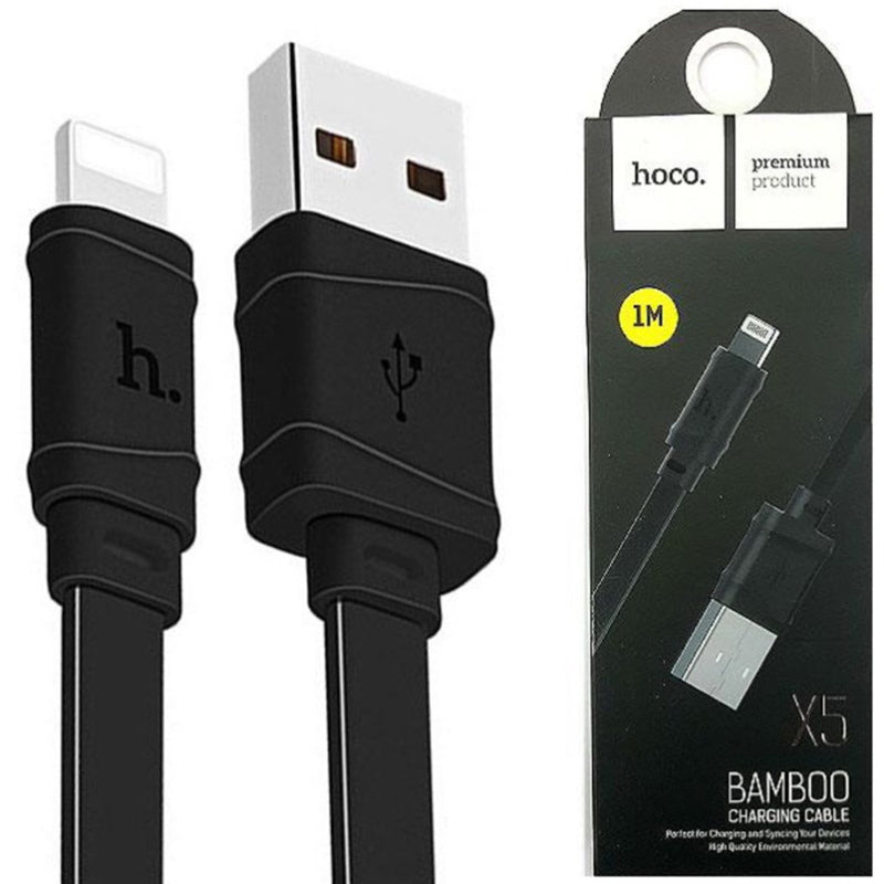Кабель Hoco X5 Bamboo Lightning 1м Black