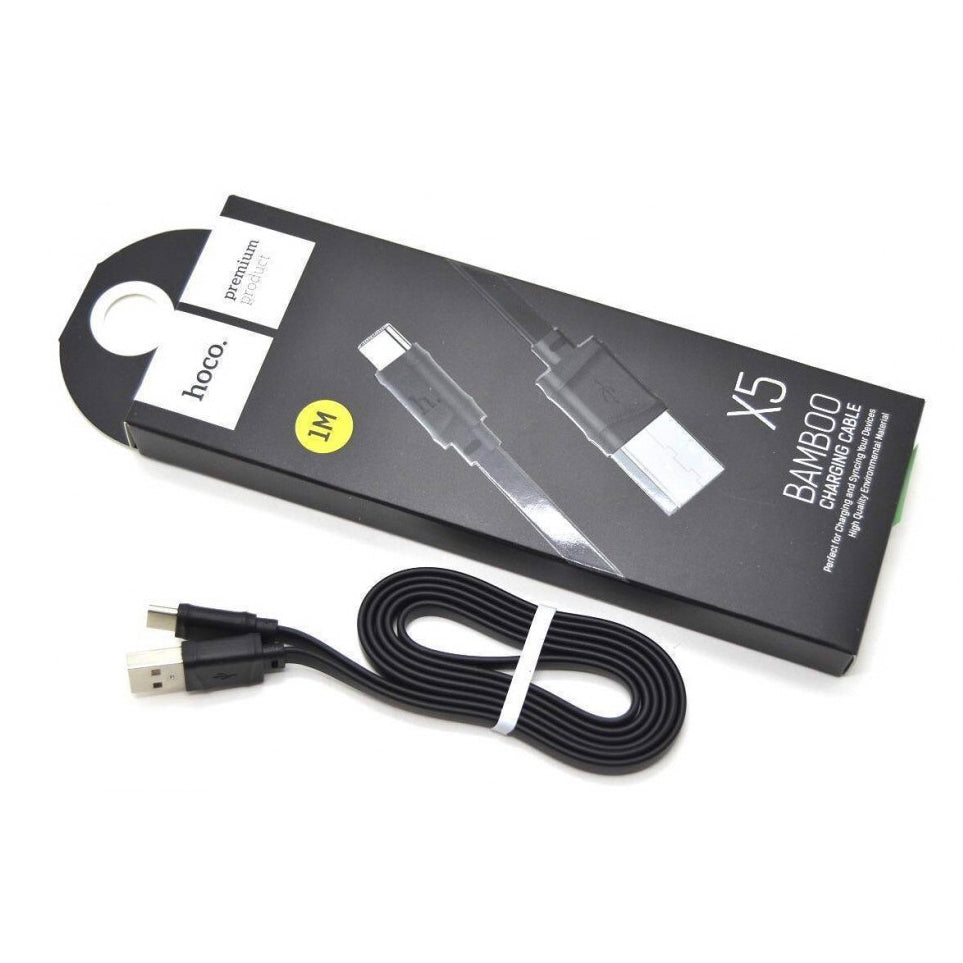 Кабель Hoco X5 Bamboo Lightning 1м Black