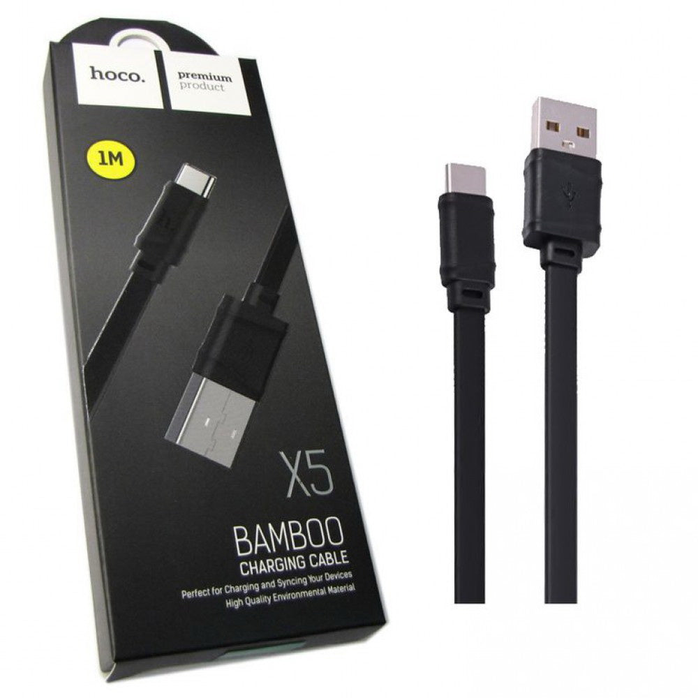 Дата кабель Hoco X5 Bamboo USB to MicroUSB (100см) Чорний