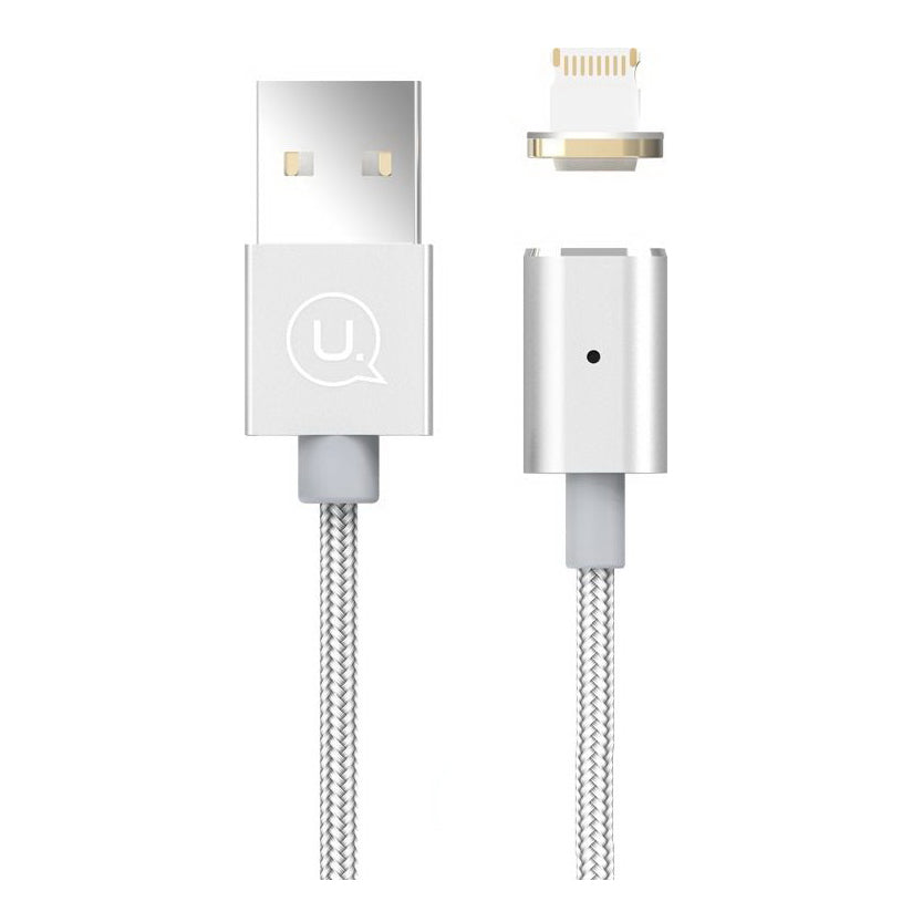 Кабель USB Usams US-SJ132 Магнітний Lightning Срібний