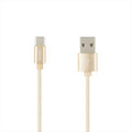 Кабель Usams US-SJ030 Type-C 2.0 Braided Wire Cable - U-Knit Series 1m Золотистий