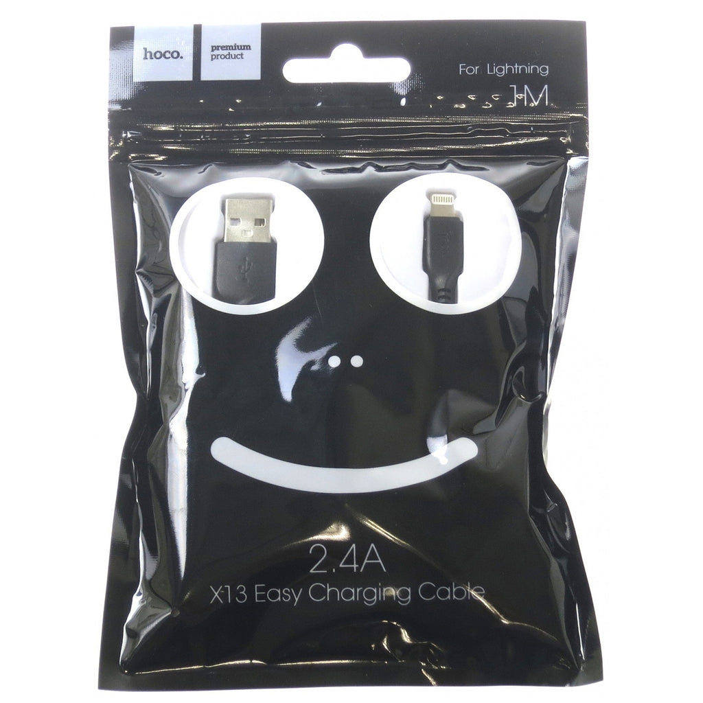 Кабель USB Lightning Hoco X13 Easy Charged 1m чорний