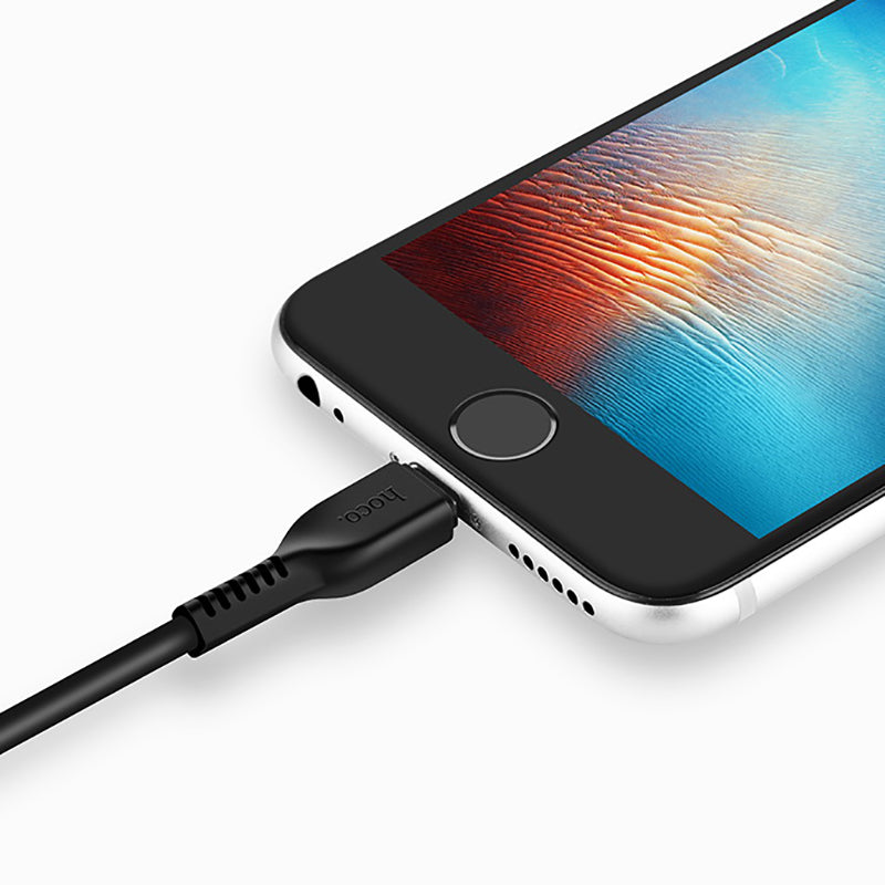 Кабель USB Lightning Hoco X13 Easy Charged 1m чорний