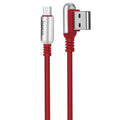 Кабель USB Micro Hoco U17 Capsule L Shape 1.2m Red