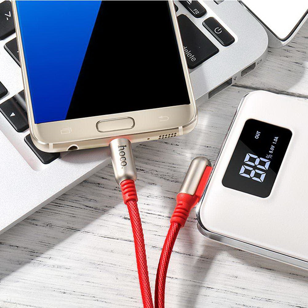 Кабель USB Micro Hoco U17 Capsule L Shape 1.2m Red
