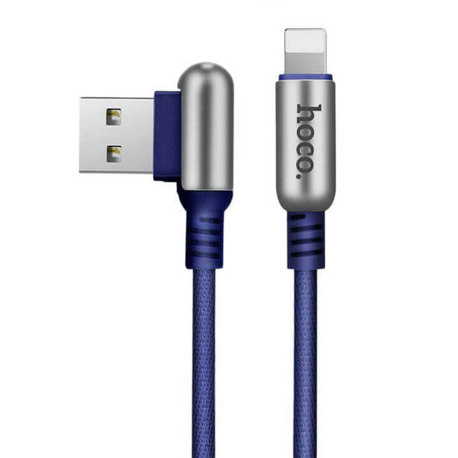 Кабель USB Micro Hoco U17 Capsule L Shape 1.2m Blue