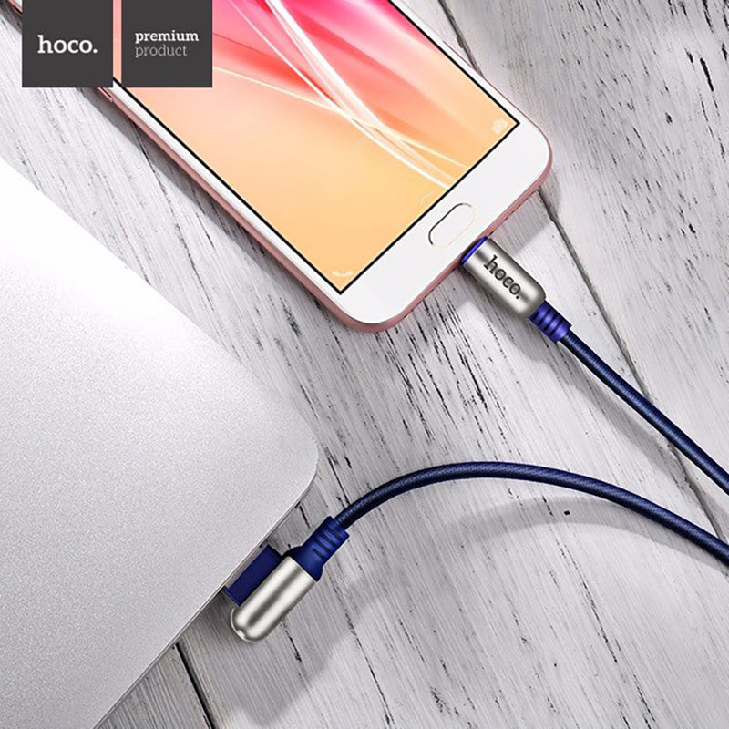 Кабель USB Micro Hoco U17 Capsule L Shape 1.2m Black