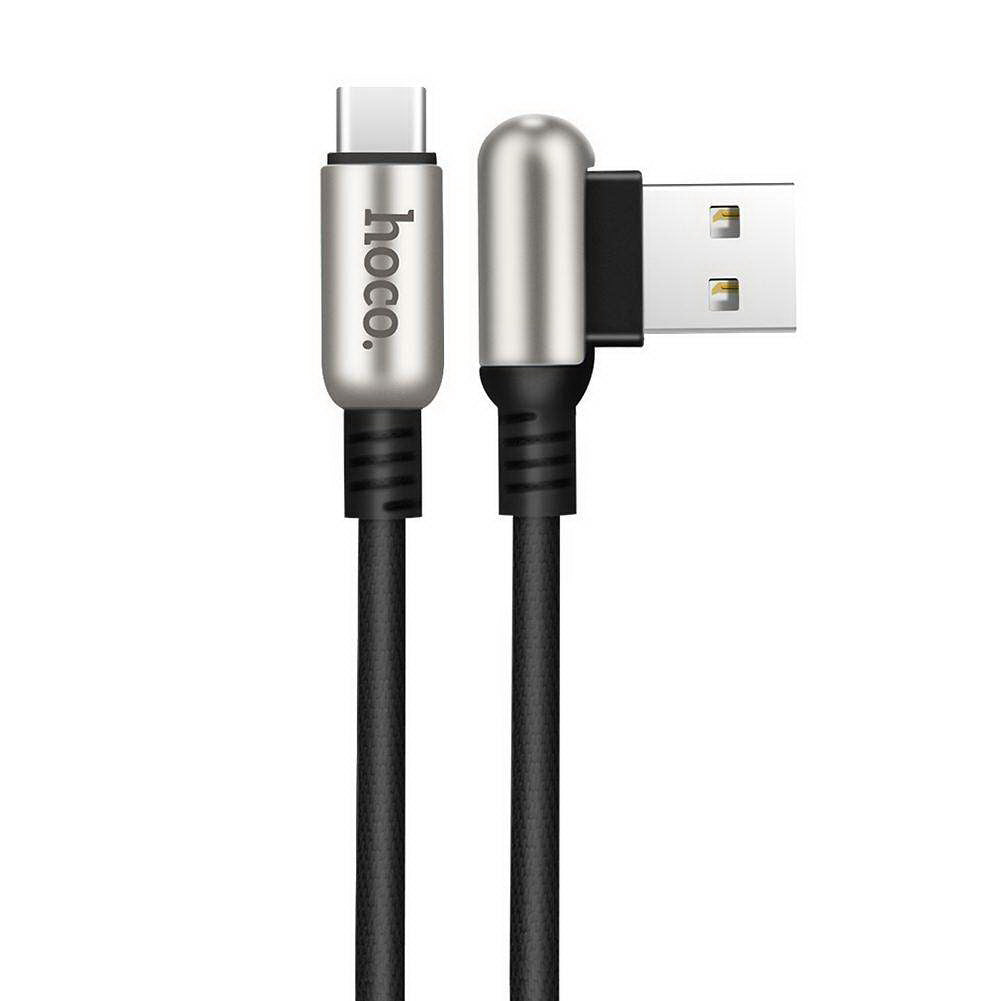 Кабель USB Micro Hoco U17 Capsule L Shape 1.2m Black