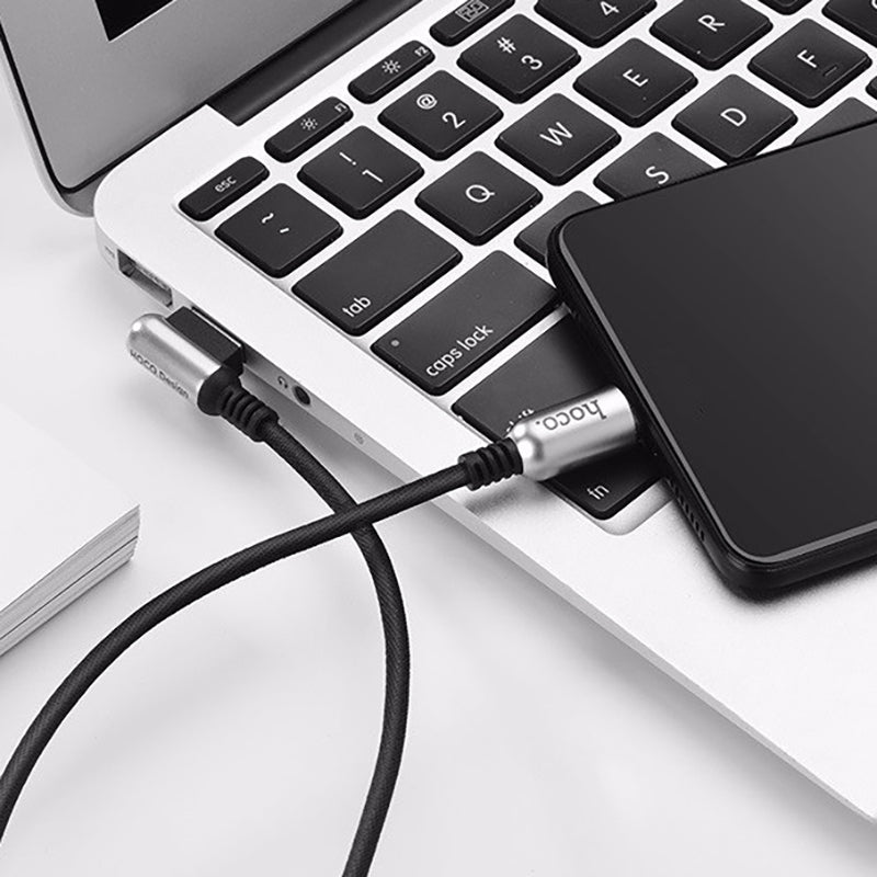 Кабель USB Micro Hoco U17 Capsule L Shape 1.2m Black