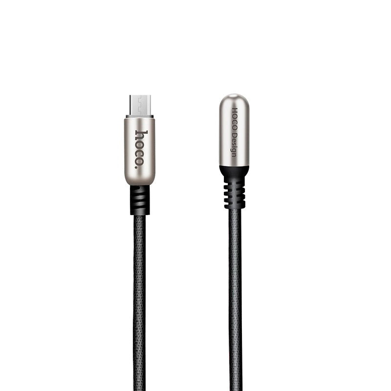 Кабель USB Micro Hoco U17 Capsule L Shape 1.2m Black