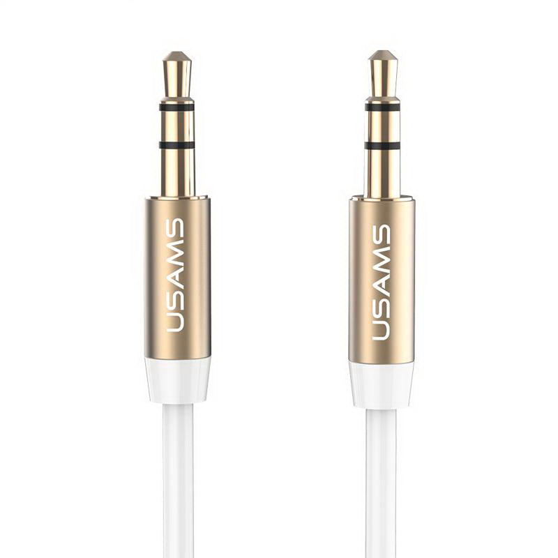 Кабель Usams YP-01 AUX Audio 1M Білий