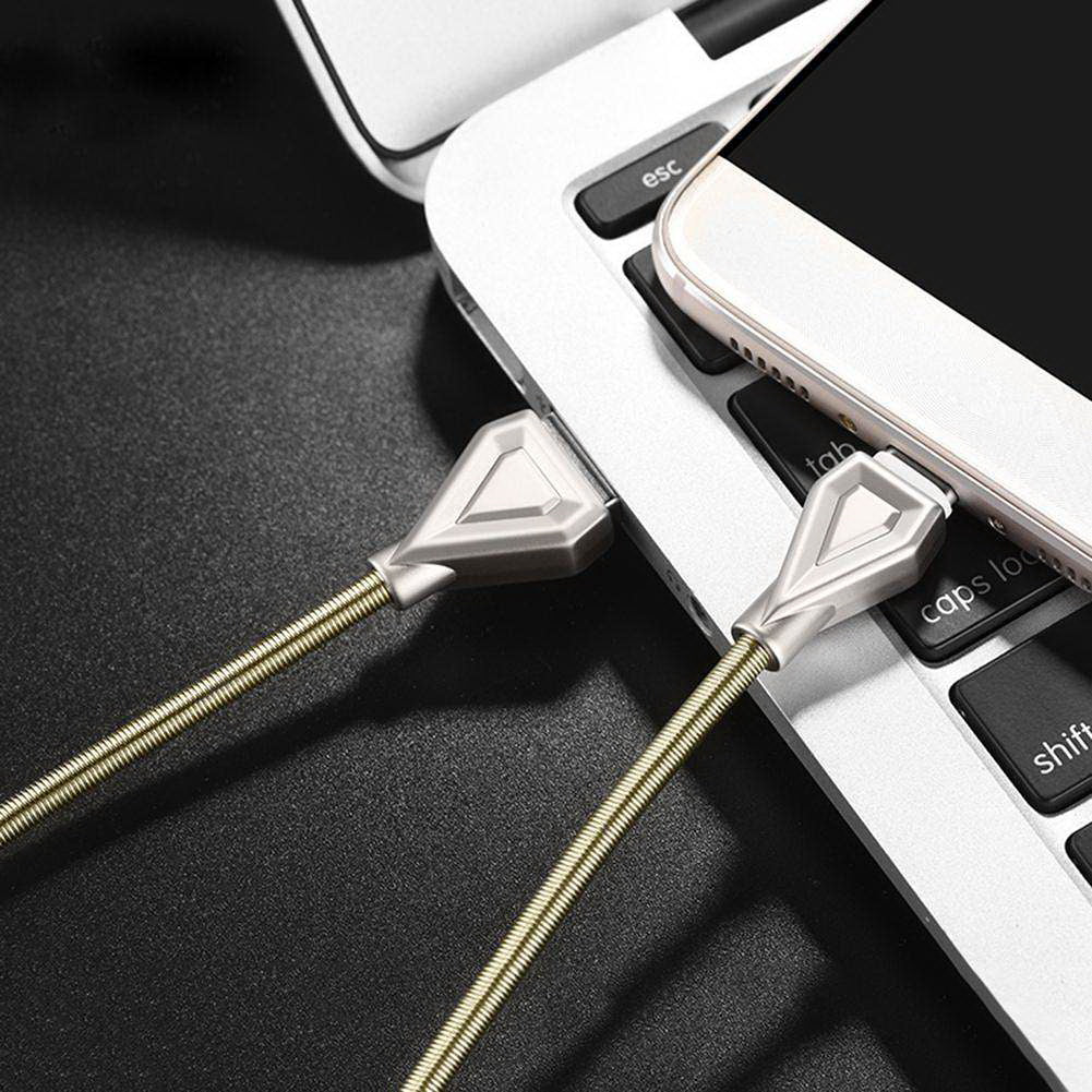 Кабель USB Micro Hoco U25 Golden Armor 1m Metal Сірий