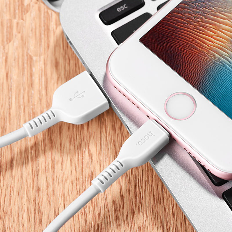 Кабель USB Lightning Hoco X13 Easy Charged 2m білий