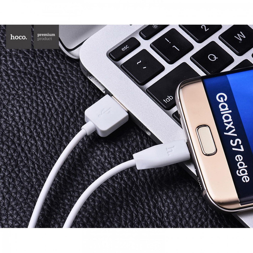 Кабель USB Hoco X1 microUSB 2M Білий