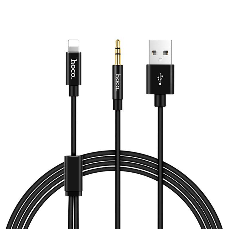 Кабель Hoco UPA09 Tuneful Series Lightning Digital Audio Charging Чорний