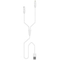 Кабель 2in1 Hoco X1 Lightning+Micro-USB 1M Білий