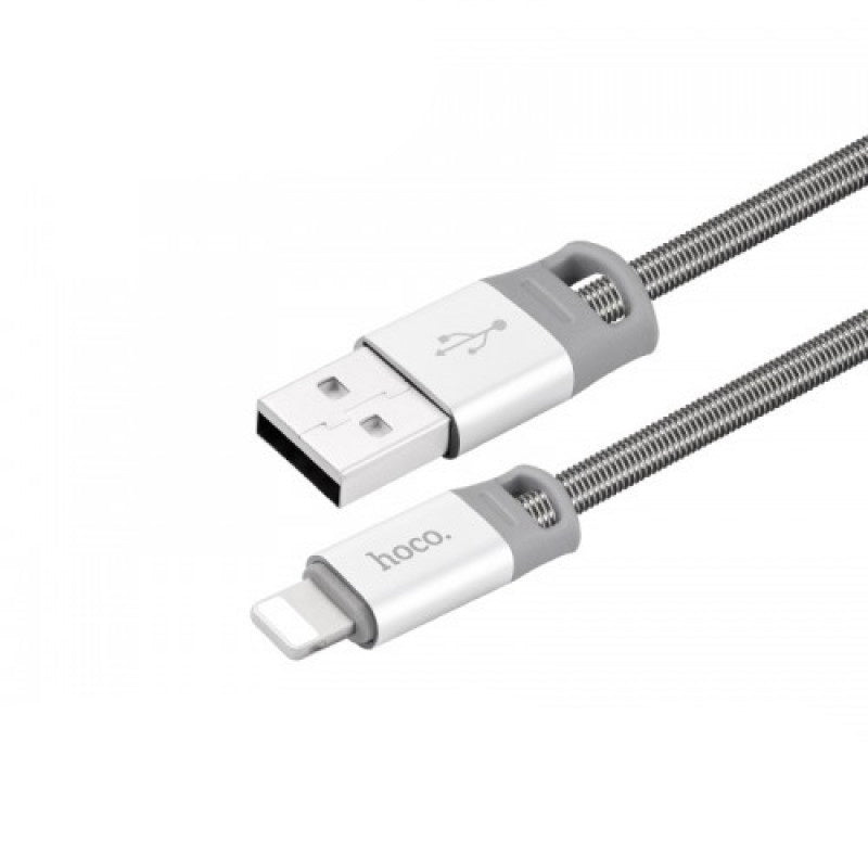 Кабель Hoco U27 Golden Sheild microUSB-USB Сірий