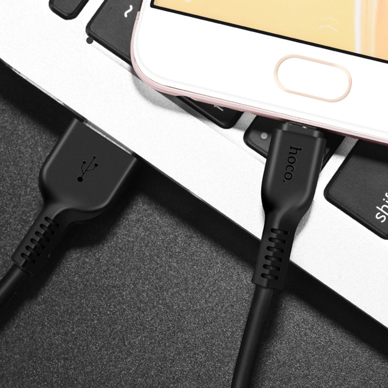 Кабель Hoco X20 Flash Charged Lightning 2м Black