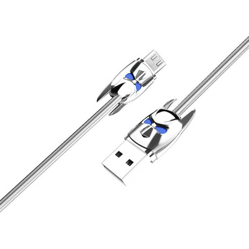 Кабель USB Micro Hoco U30 Shadow Knight 1.2m Metal Сірий